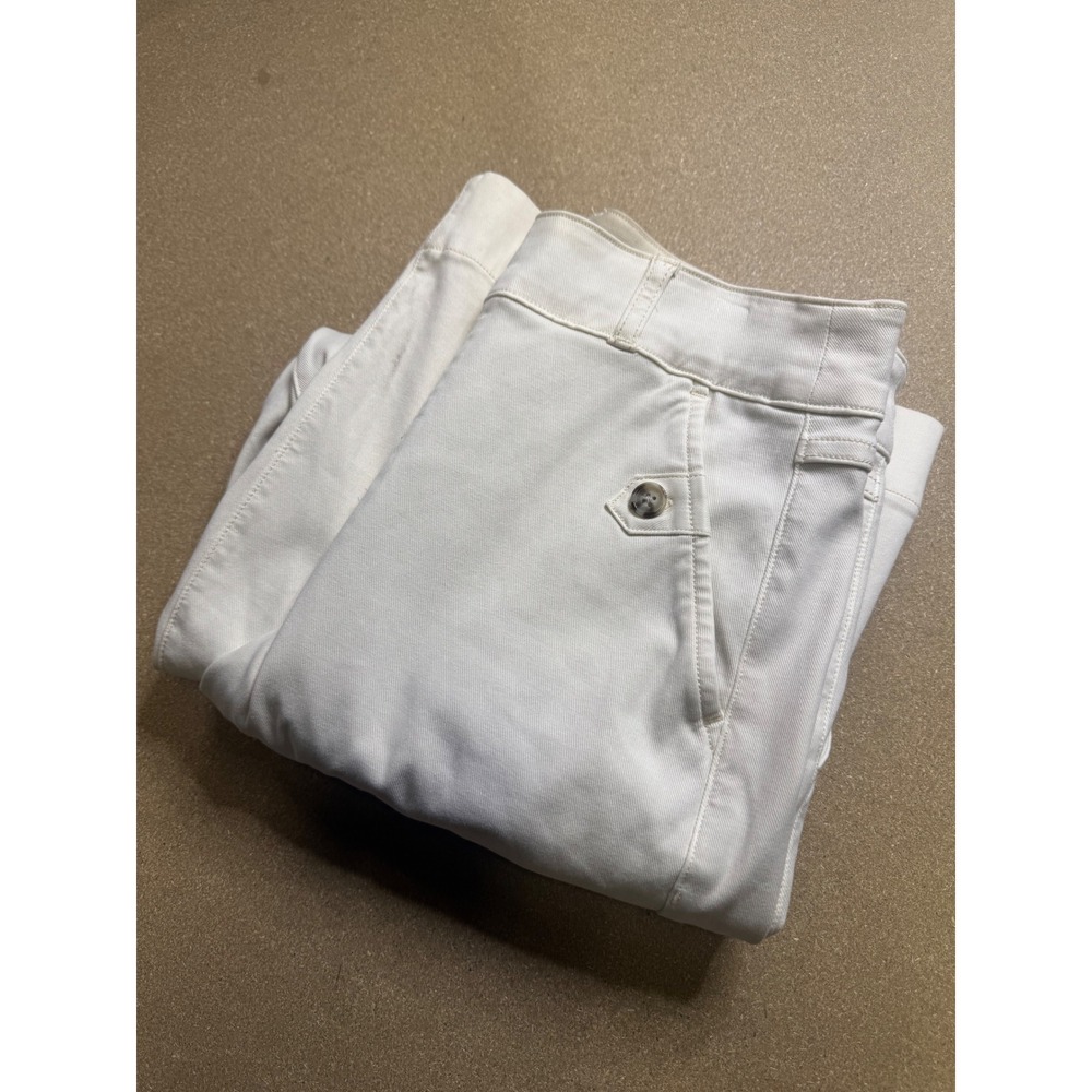 SPANX Wide Leg Cropped Pants Cream White Size Medium